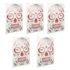 5 Sheets Halloween Face Tattoo Sticker Waterproof Sweatproof Funny Makeup Sticker for Christmas Cosplay Parties