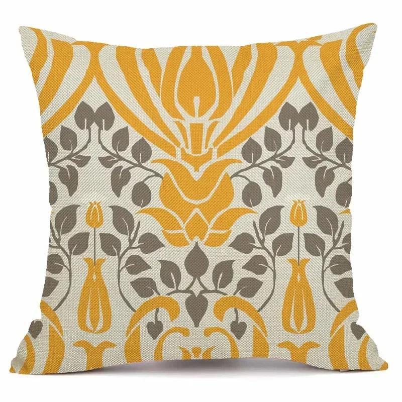 Geometrical Print Pillowcase Decorative Cushion Cover Linen Throw Pillowcase Home Living Room Bedroom Sofa Decorative 45x45cm