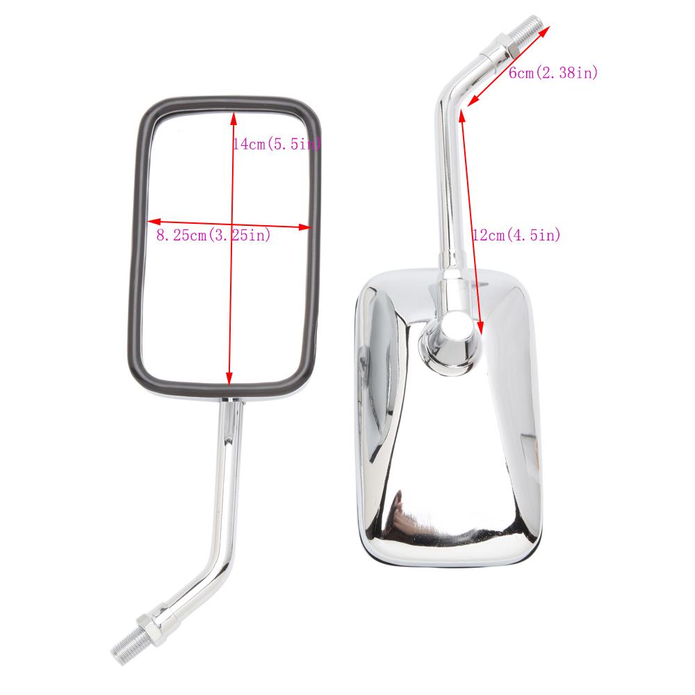 360 Degrees Adjustment 10MM Chrome Motorcycle Rear View Mirrors ATV Side Mirrors For Dirt Bike Scooter Moped Tricycle