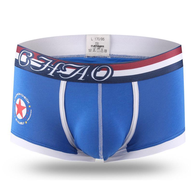 Topyard Men's Low Waist Cotton Boxer Briefs - Breathable Teen Fashion Print
