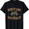 Riding Is Living Piston Skull T-Shirt