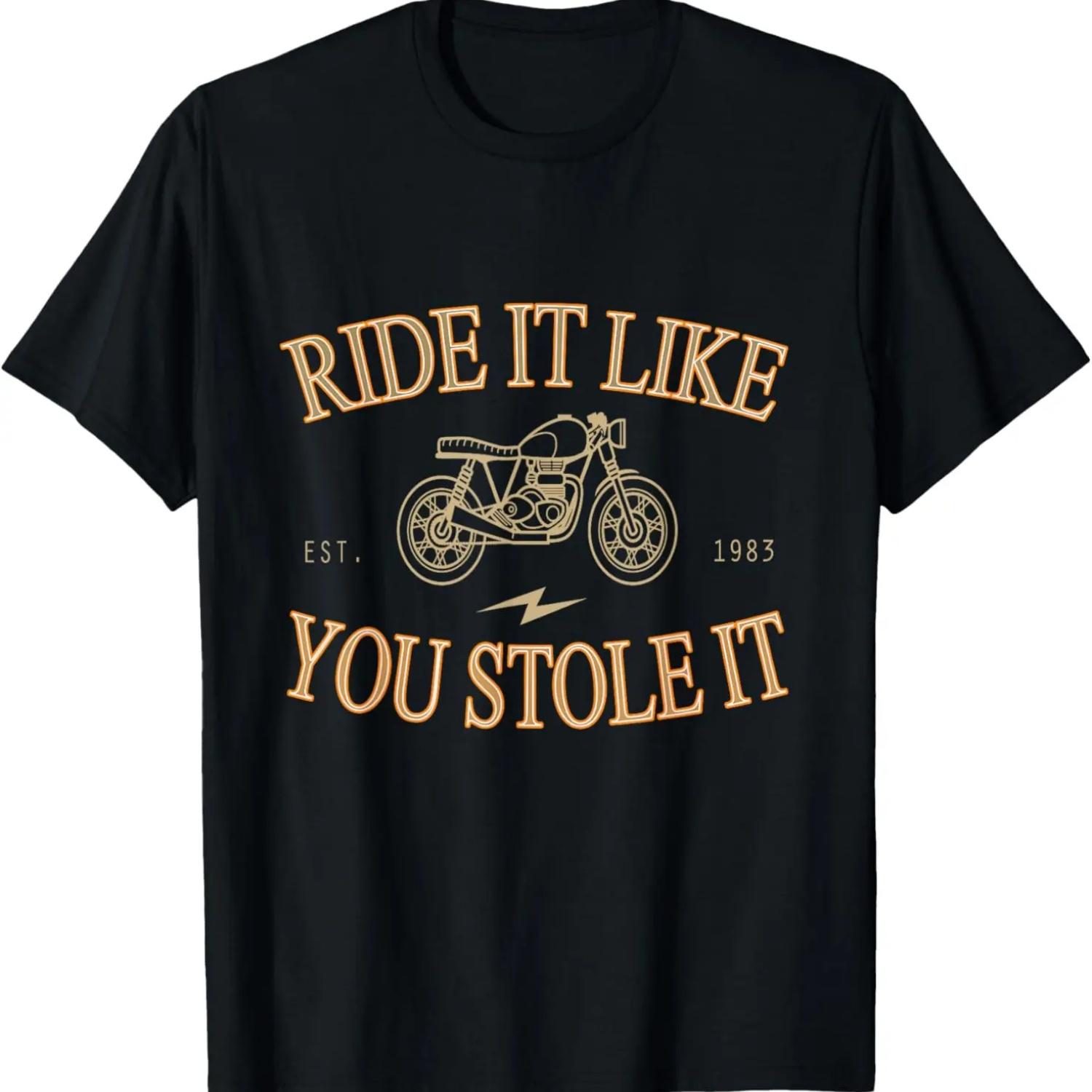 Riding is Living Piston Skull T-Shirt S