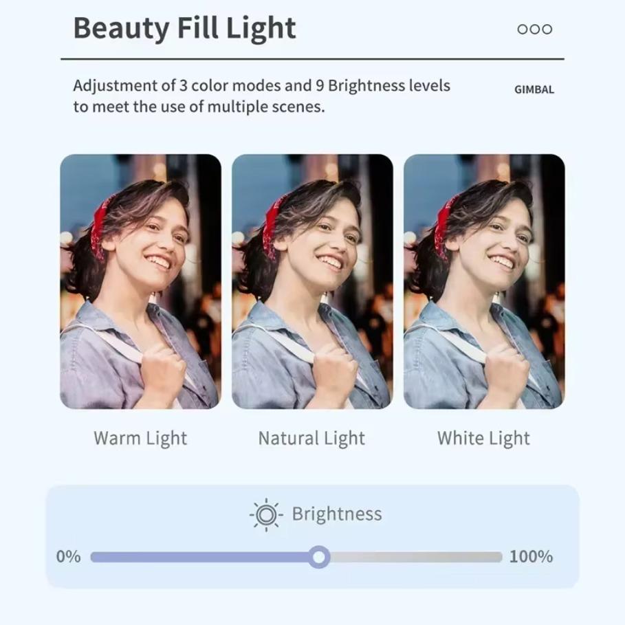 360° Rotation Handheld Gimbal Stabilisator Selfie-Stick Following Shooting Handy-Stativ Gimbal für Smartphones Live-Stream