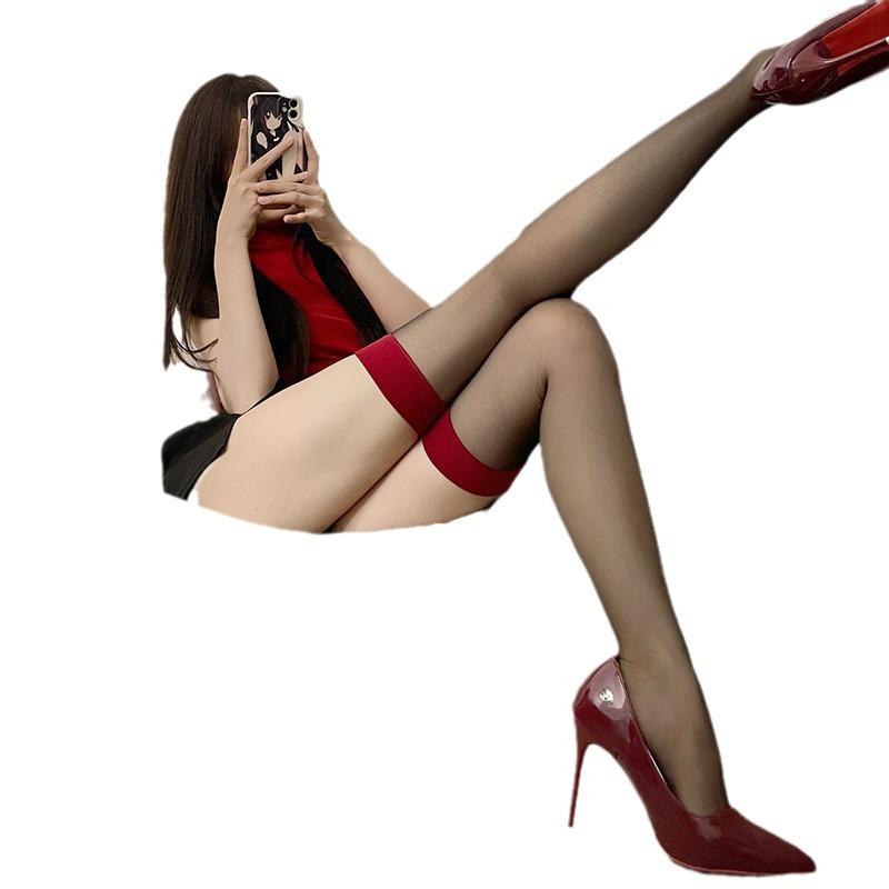 Sexy Underwear Sexy Transparent Stockings Black Long Perspective Stockings Sexy Knee Stockings