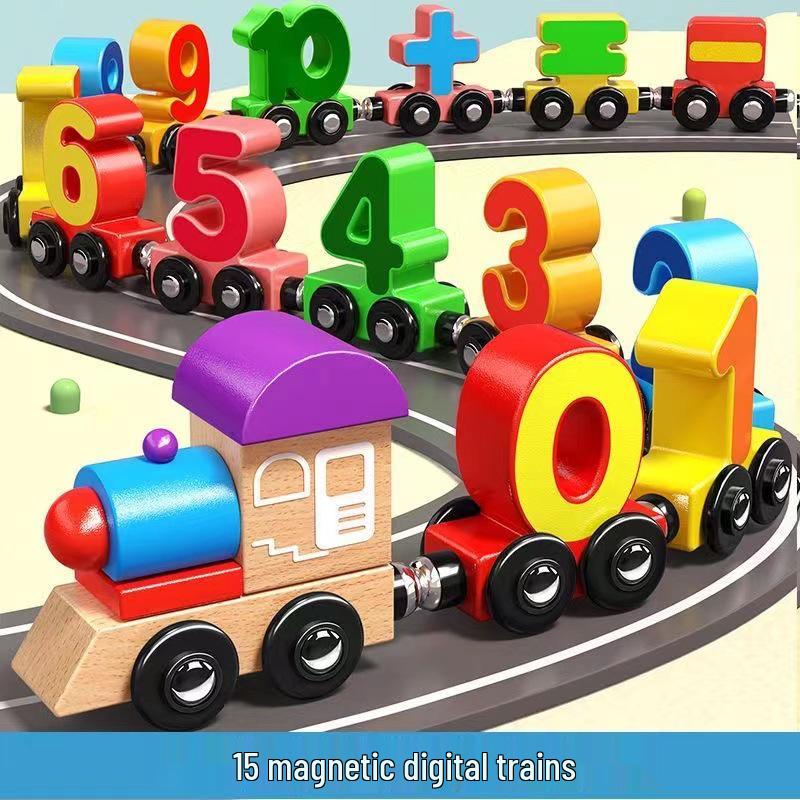 Magnetic Train Toy for Kids - Iron Educational Building Blocks Track, Suitable for Ages 1-6.