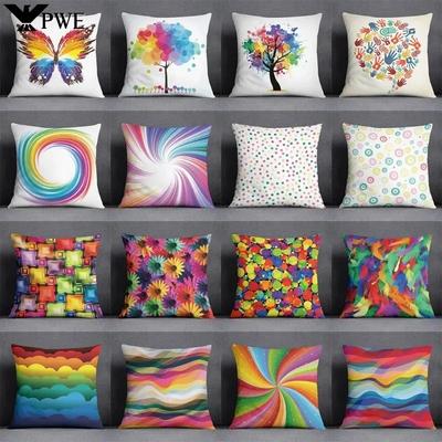 Color Ins Abstract Pillowcase Sofa Cushion Living Room Bedroom Square Pillow Cover Home Fabric Decoration
