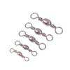 100Pcs Fishing Rolling Swivel Snap Drag Stainless Steel Fishhooks Barrel Swivel Fishing Line Connector Saltwater Freshwater