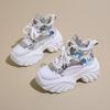Fashion New Women Casual Platform Sneakers 8.5CM High Heels Autumn Sports Leather Shoes Breathable Trainers Chunky Zapatos Mujer