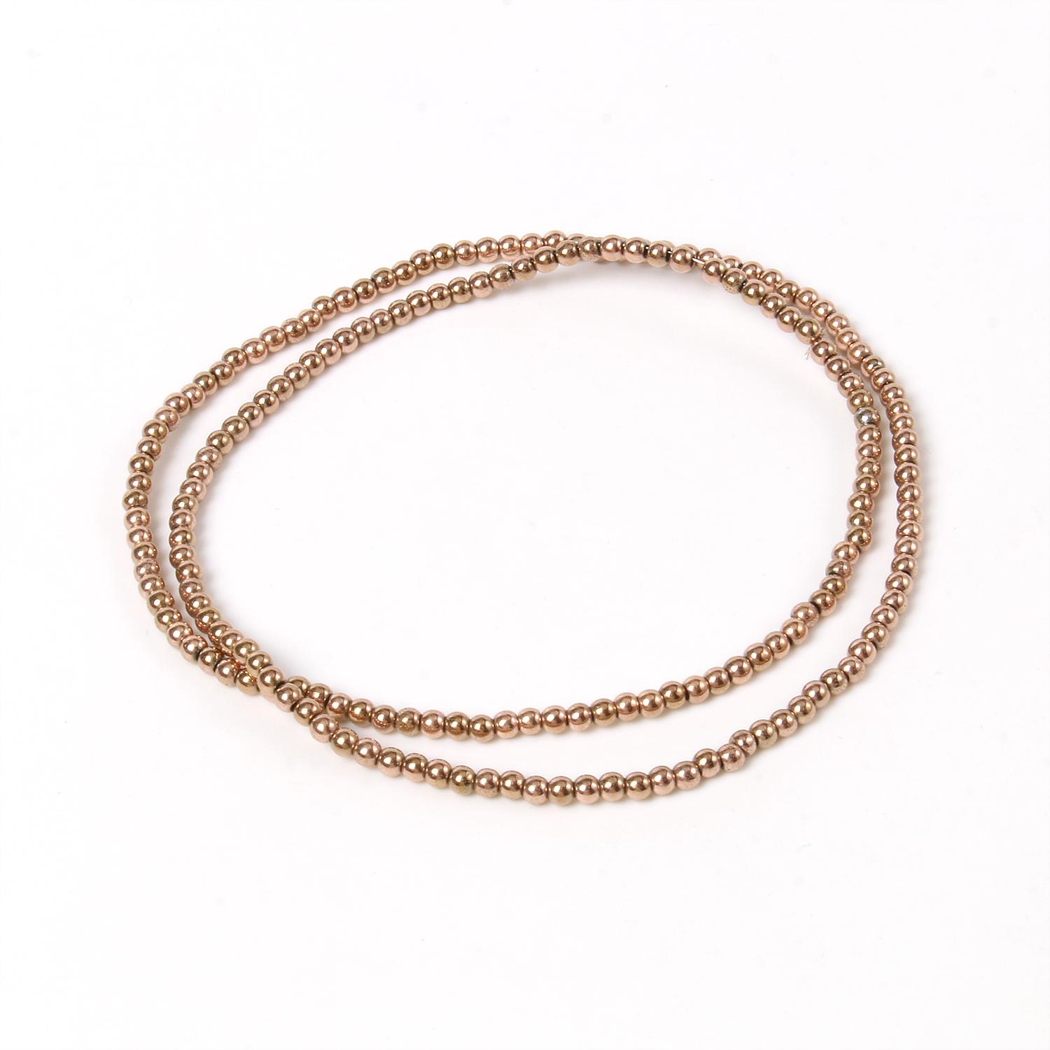 

Ручной работы Цвет Розовое Золото Покрытием Гематитовые Бусины Натуральные Бусины Рондель для Изготовления Ювелирных Изделий DIY Подвески Аксессуары Для Браслетов 15 дюймов 3mm