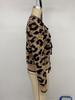 2026 Autumn/Winter Leopard Print Lace-up Round Neck Cardigan Sweater