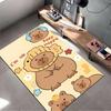 Cute Cartoon Bear Design Carpet, Beige Living Room Rug, Kids Decor Rug Suitable for Use As an Anti-slip for Living Room Bedroom Sofas