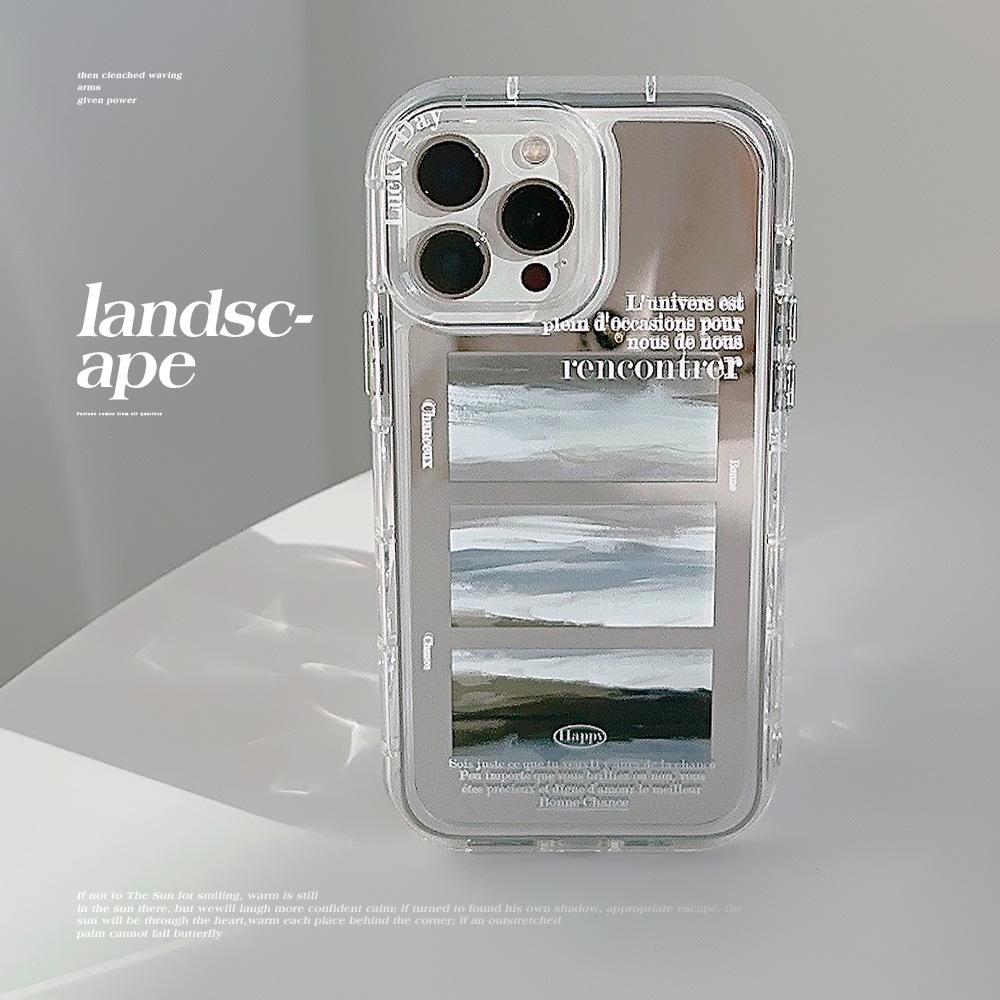 Ins Oil Painting Cloud Sea Suitable for 16Pro Max Suitable for IPhone 17 Phone Case IPhone Artistic Style 13 Mirror 11 Advanced