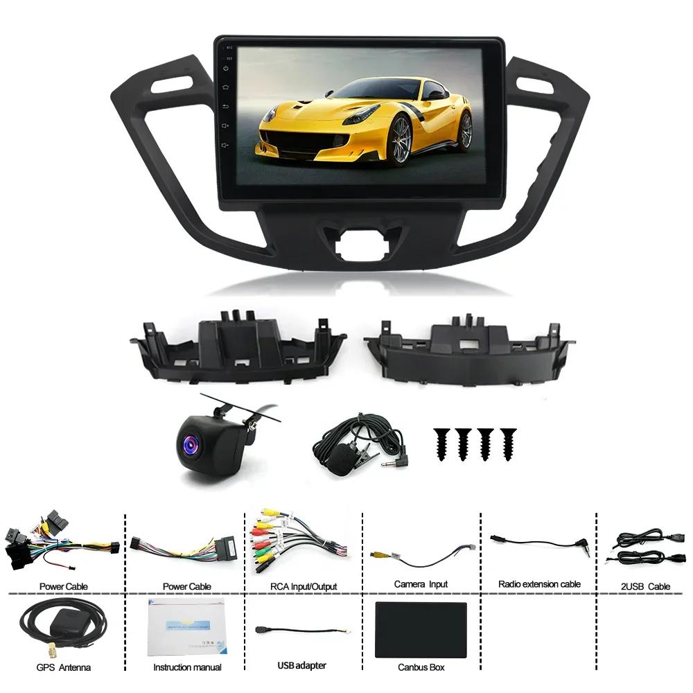 Android 13 car navigation 9-in built-in Carplay+ Applicable For Ford Transit 2013 - 2018 Tourio Mirror Link + AHD Backup Camera