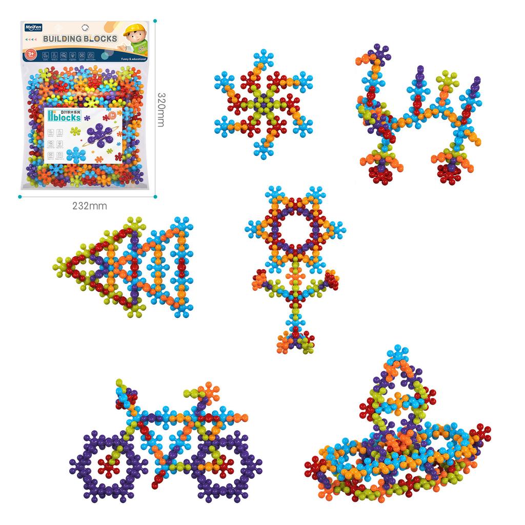 Diy Plum Blossom Building Block Educational Early Education Granules Kindergarten Toys 3-6 Years Old Assembly