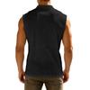 Ärmelloses Henley-Tanktop für Herren Breite Träger Lockerer Schnitt Atmungsaktives Muskelshirt für Laufen Fitnessstudio Training