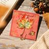 Metal Bookmarks - Vintage Leaf Shape Bookmarks Set, Enamel Gold Edge Book Page Clips, Elegant Chinese Style Reading Accessories (8cm X 8cm)