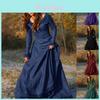 Elegante Abito Medievale da Donna con Maniche Lunghe per Eventi Cosplay Gotici di Halloween