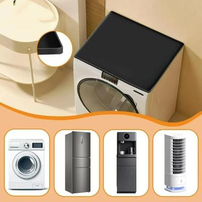 Leak-Proof Silicone Washing Machine Drip Tray Easy To Wipe Silicone Storage Mat  Washing Machine