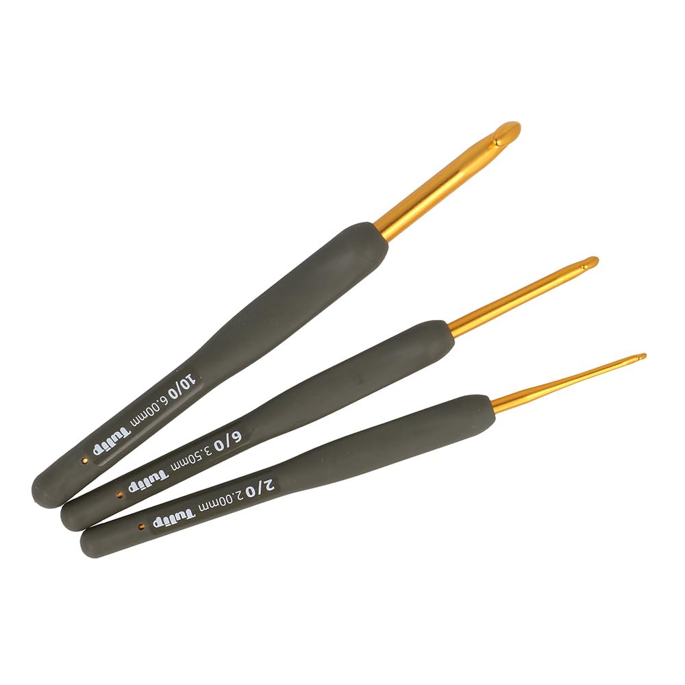 Tulip ETIMO Patterned Crochet Hook Royal Silver Set, TES-001