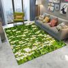 Frischer Blumiger Gänseblümchen Blumen Druck Bereichsteppich Boden Teppich für Schlafzimmer, Wohnzimmer, Küchengarten, Balkon, Wintergarten Dekor