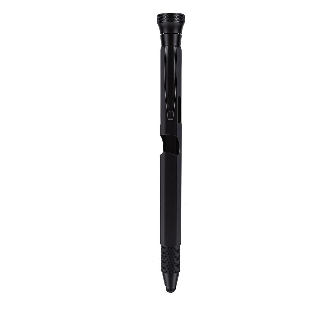 12 in 1 Multitool Pen Ballpoint Multi Tool Pen with LED Light Screwdrivers Level Ruler Bottle Opener 2 Ink Refills