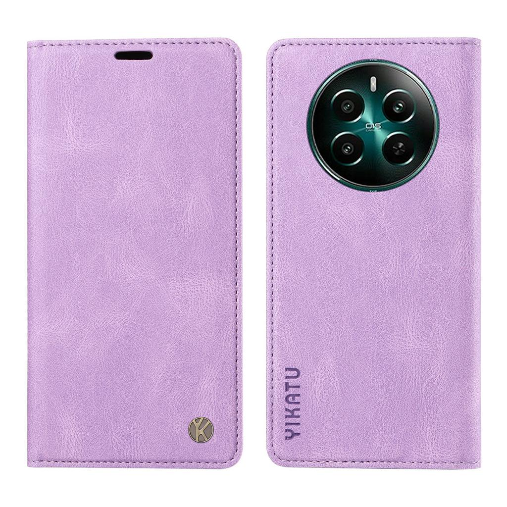YIKATU YK-004 For Realme 12 4G/12+ 5G Phone Case Flip Folio Wallet Card Slots Cover