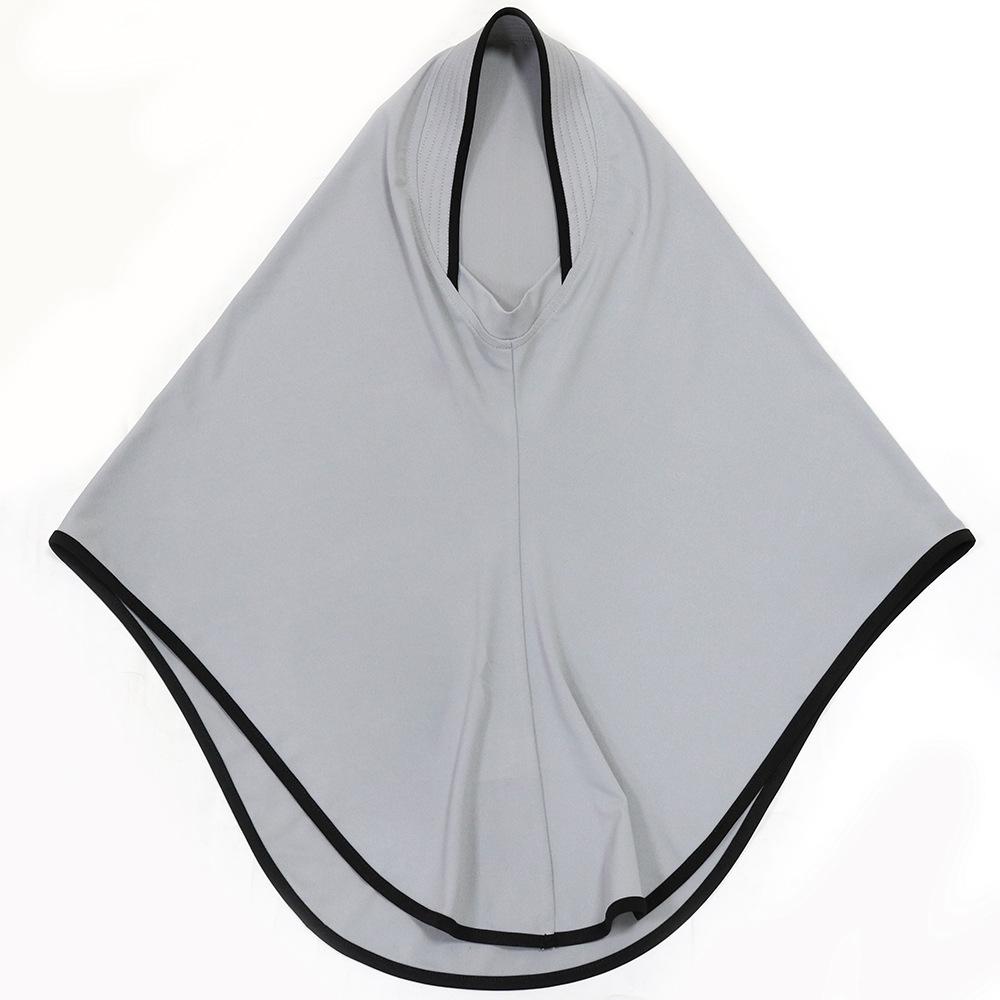 Women's Color Block Hijab with Soft Brim Patchwork Hat