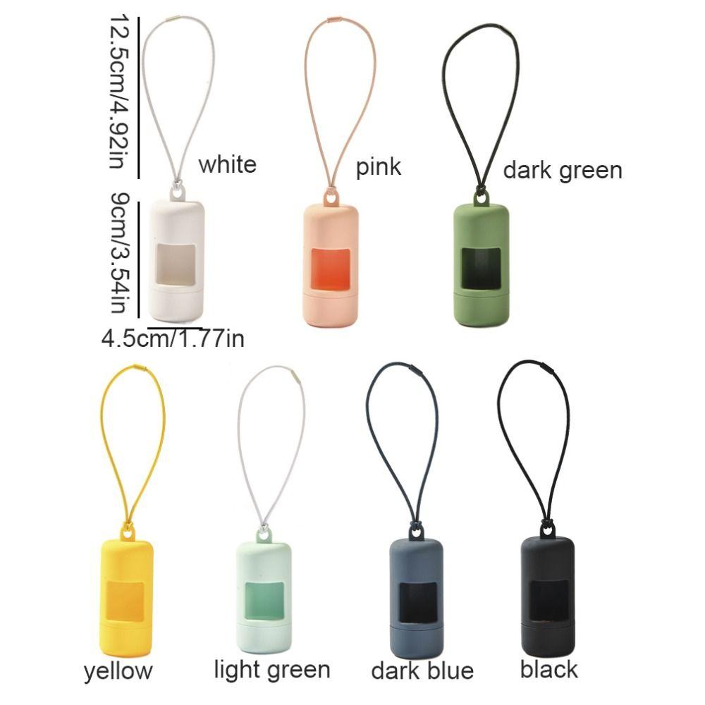 Candy Color Dog Poop Bag Carrier with Hanging Rope Dog Waste Bags Case Dog Poop Bag Holder Travel
