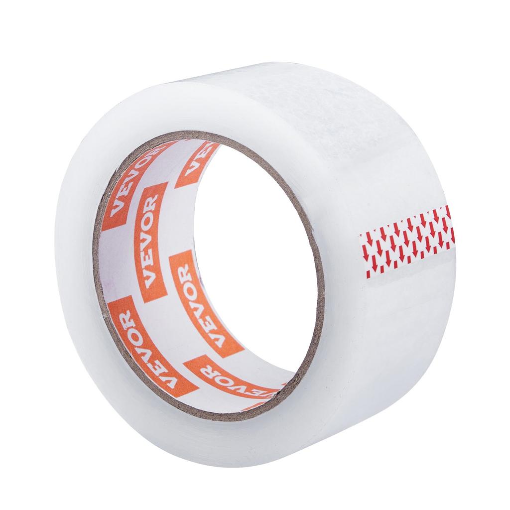 VEVOR Clear Packing Tape, 3 Inches Core, 12 Rolls 1.88 Inches X 65 Yards Packing Tape with Dispenser