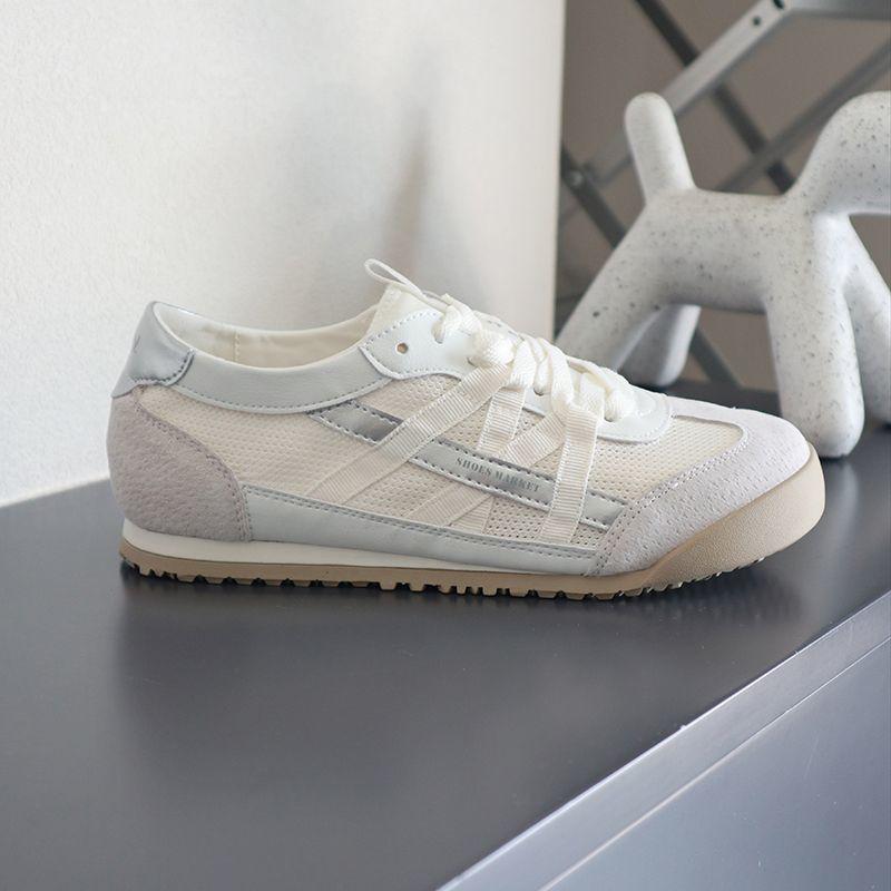 Mesh women's spring and summer mesh color matching breathable casual board shoes thin pink