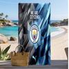Asciugamano da Spiaggia Stampato Manchester City Asciugamano Morbido ad Asciugatura Rapida Coperta da Spiaggia Rettangolare Grande Portatile per Viaggio Piscina