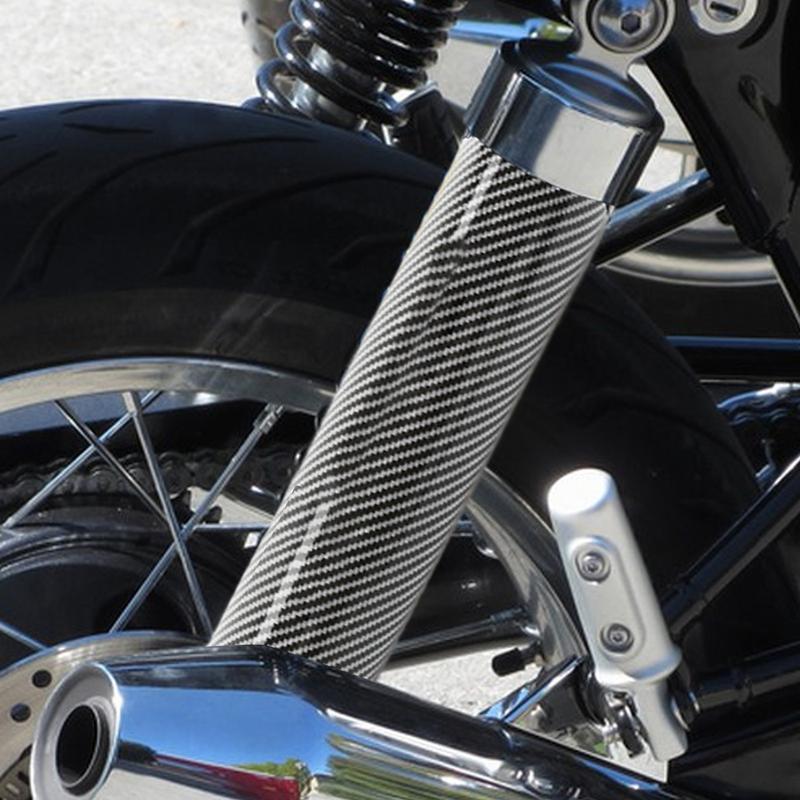 Motorrad Gabelmanschetten Wasserdicht Staubdicht Kohlefaser Vorderradgabel Einstellbar Motorrad Schutzstange Schutz Gamaschen Schutz