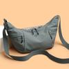 Women's Lightweight Nylon Hobo Bag - Crescent Crossbody Purse with Adjustable Strap (Water-Resistant for Work & Daily Use)