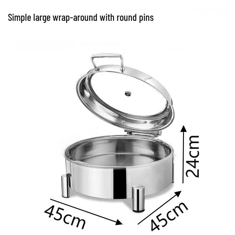 Commercial 201 Stainless Steel Round Chafing Dish