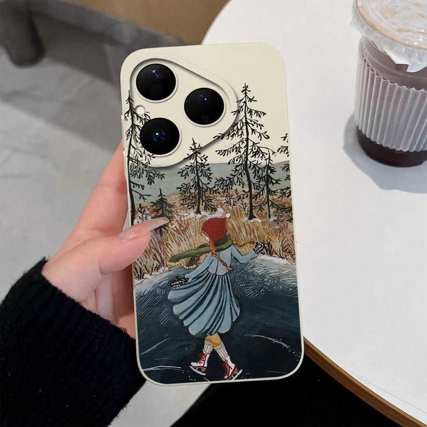 Case For Huawei Nova 4E 5T Y90 Y61 Y70 6 7 8 9 SE Y72 Pura 80 Pro Beautiful High Mountain Phone Casing Shockproof Silicone Soft Cover For Huawei Shell