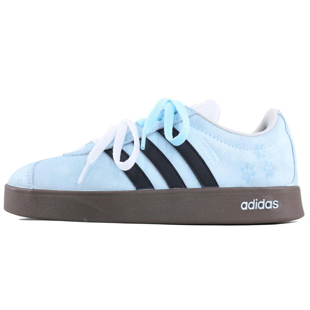 Adidas VL COURT 2.0 Lifestyle Cushioning, Wear Resistant Low top Skateboard Shoes Unisex Pink Blue HQ1802(Team1798-)