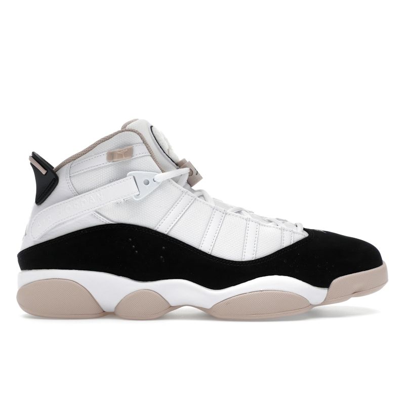 Air Jordan Jordan 6 Rings Fossil Stone Men Sneakers White Black 322992-112