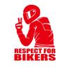 SCIONE Adesivi per auto "Rispetto per i motociclisti" Adesivi riflettenti impermeabili per auto e moto Adesivi per auto cool