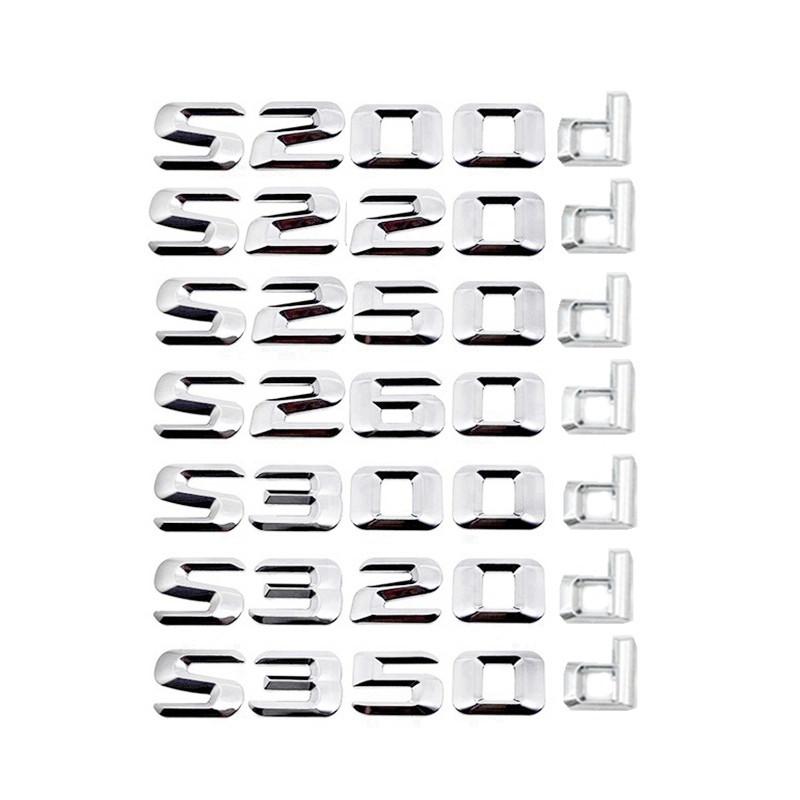 1Pc S300d S320d S350d S400d S420d S450d S500d S550d S600d Letter Emblem Badge Trunk Rear Stickers For S Class 2014 2015 2016