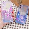 Japanese Anime Scene Aesthetic House Phone Case For iPhone 15 16 13 14 12 11 Pro Max Plus Mini SE 7 8 Clear Hard Covers Shells