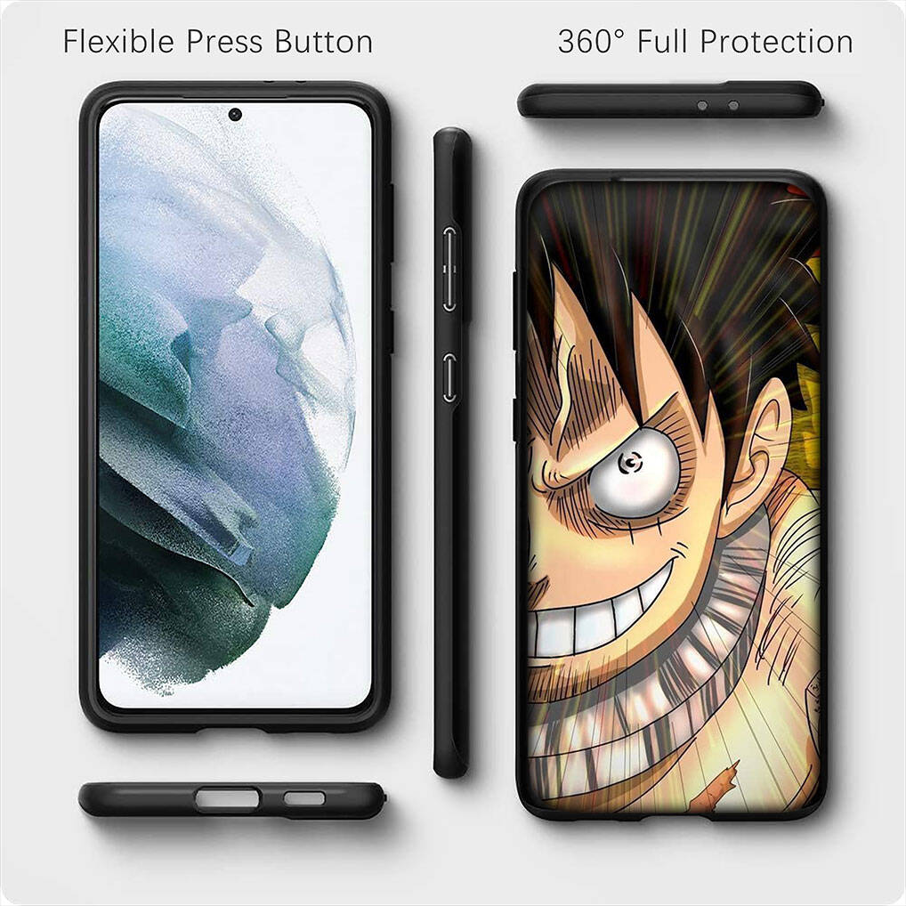 Pour Samsung Galaxy S25 S24 S23 S22 Ultra FE Plus A17 A37 A57 A56 A55 A06 A16 A15 A36 A26 A35 A05 A25 A54 A34 Coque Dessin Animé Luffy Roronoa Zoro One Piece