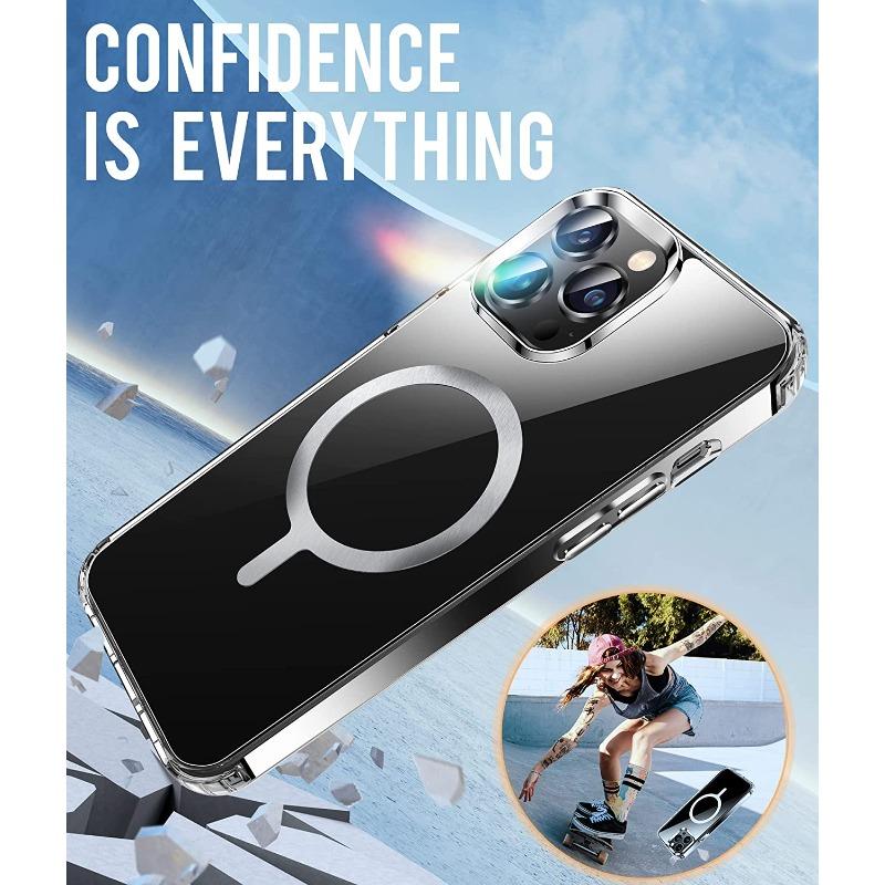 Original For Magsafe Magnetic Wireless Charging Case For iPhone 15 13 12 14 11 Pro Max Mini X Xs XR 7 8 Plus SE Acrylic Cover