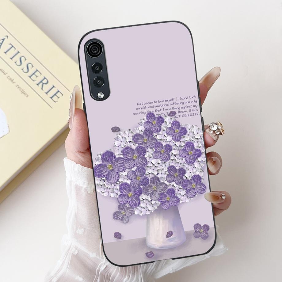 For LG Velvet 4G 5G UW Phone Case Velvet LM-G900 Back Cover Soft Matte Silicone Slim Fundas Lovely Panda Rabbit Flower Cartoon