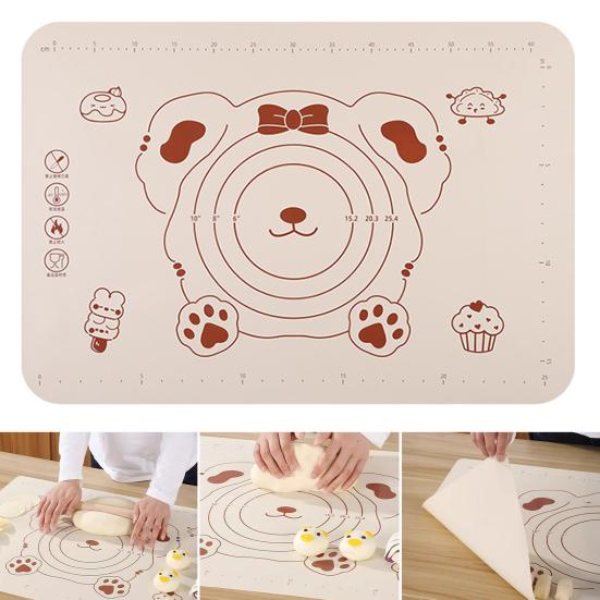 Yousheng Silicone Pad Baking Mat Sheet Kneading Dough Mat with Measurement Kitchen Rolling Mat Cookies Pizza Fondant Making Mat