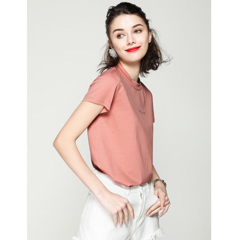 Bailuyu Women's Cotton Letter Print Short Sleeve T-Shirt