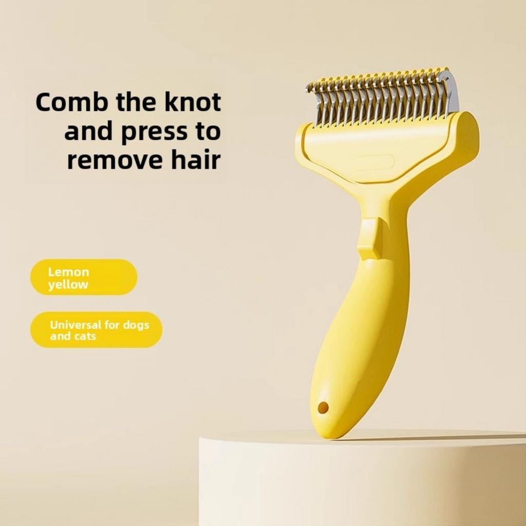 Pet Knot Comb, Cat Specific Floating Hair Comb, Dog Thinning Brush Tool, Stainless Steel Cat Hair Cleaning Brush