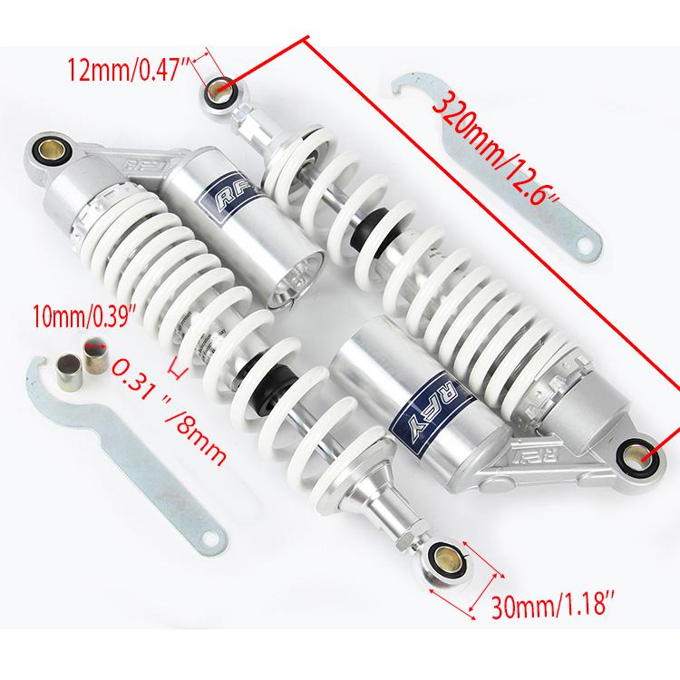 1 Pair 320mm Round Hole Motorcycle