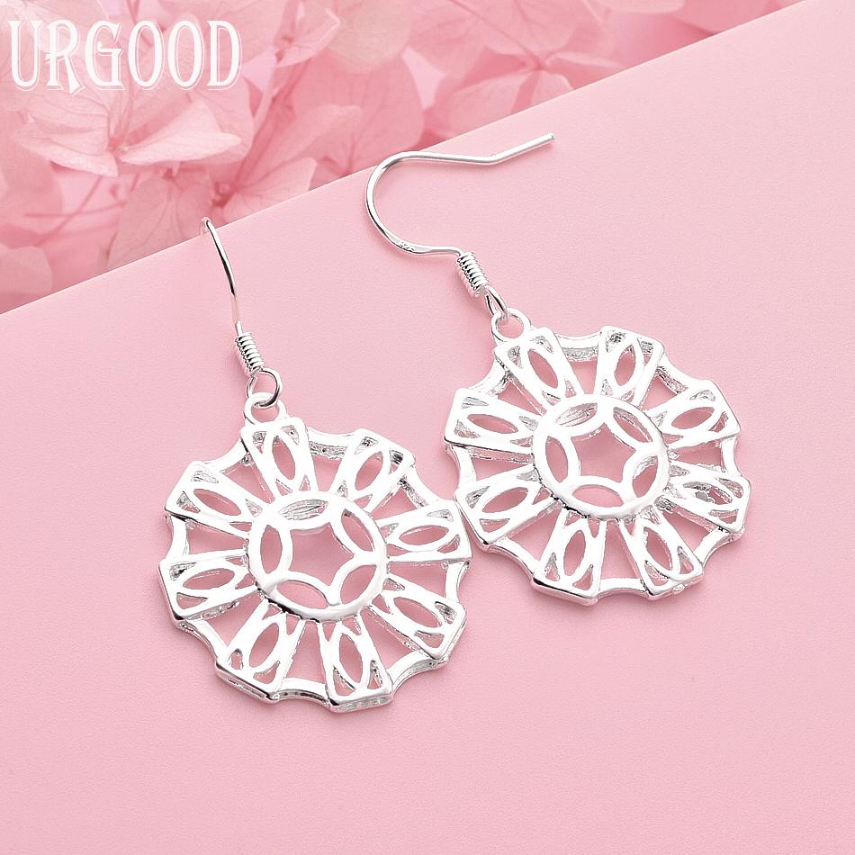 

Серьги-подвески из стерлингового серебра 925 пробы, модные свадебные украшения 4.30*2.50cm