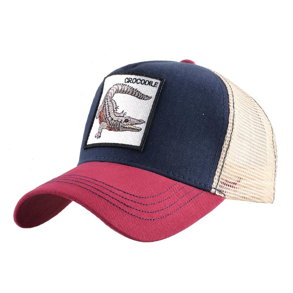 Animal Embroidery Baseball Cap Male Truck Driver Hat Female Cap Outdoor Net Hat