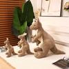 27/35/60cm Mother and Child Kangaroo Doll Simulation Plush Toy Handmade Doll Cartoon Anime Cute Pillow Cushion Home Decoration C